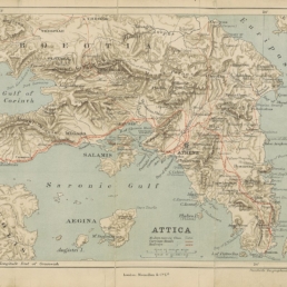Image of a map from Pausanias's Description of Greece