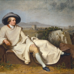 Painting Goethe in the Roman Campagna by Johann Heinrich Wilhelm Tischbein