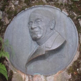The Reverend Walter Weston memorial plaque at Kamikōchi in the Japanese Alps