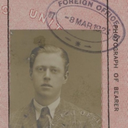 Passport photo of Robert Byron (1923)