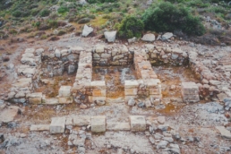 Bird's eye view of the temple of Anemospilia