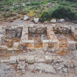 Bird's eye view of the temple of Anemospilia